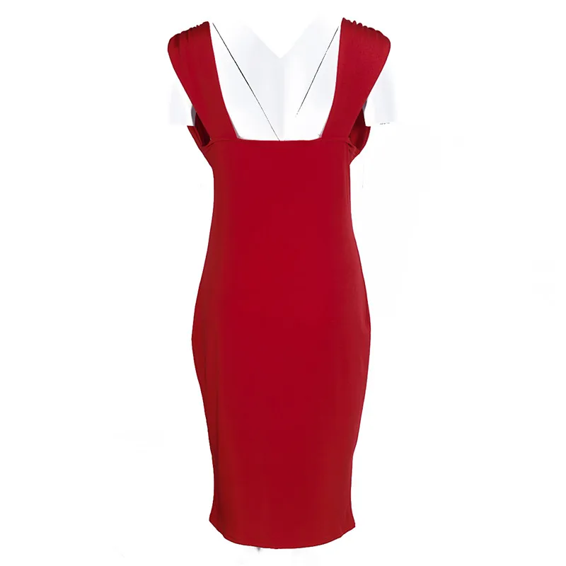 Сарафан женский однотонный с глубоким V образным вырезом пикантный облегающий