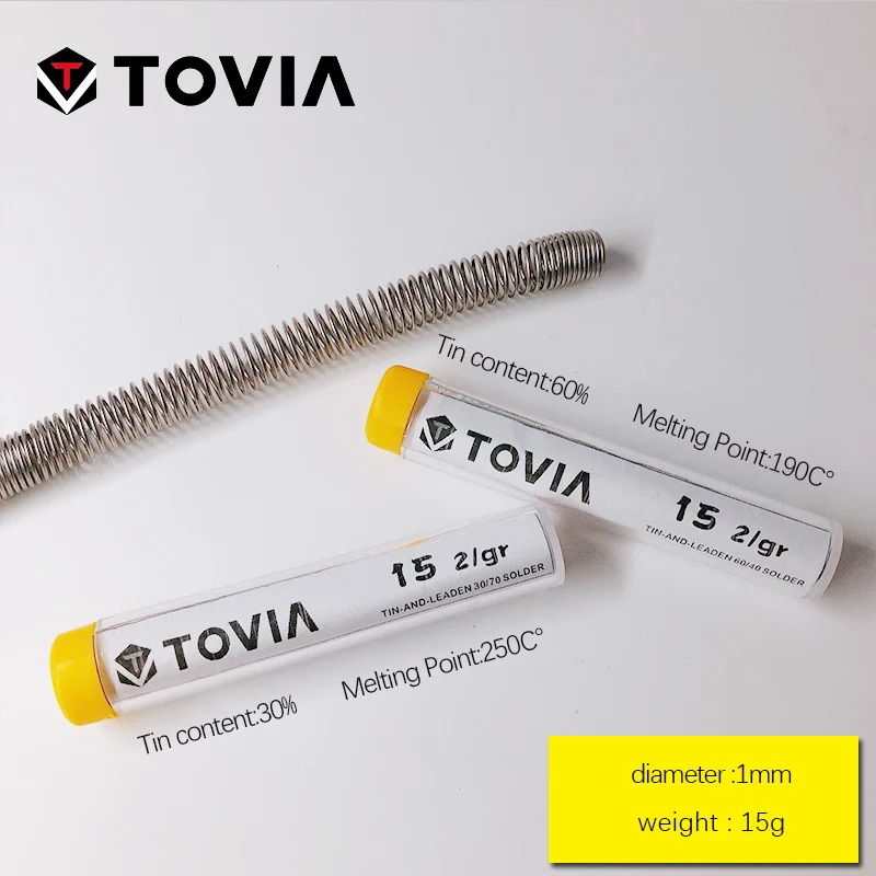 TOVIA 1.0мм припой для пайки олово пайка проволока с флюсом сварочная канифолью