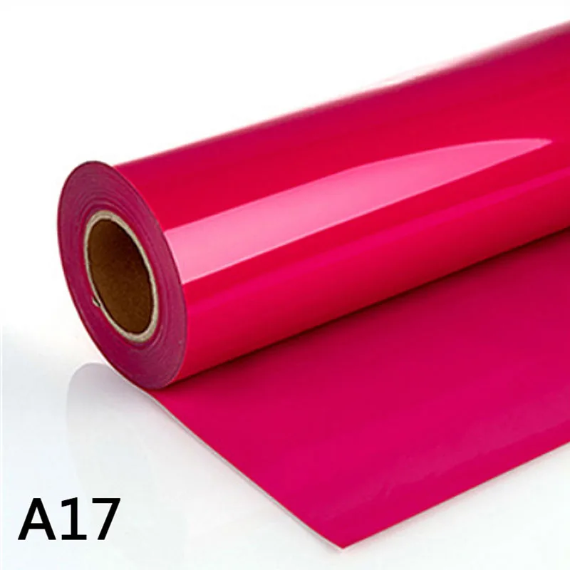 Rose red На 20 ''теплопередача Винил ПВХ футболка ткань дизайн железа горячая печать винил - Цвет: Rose red