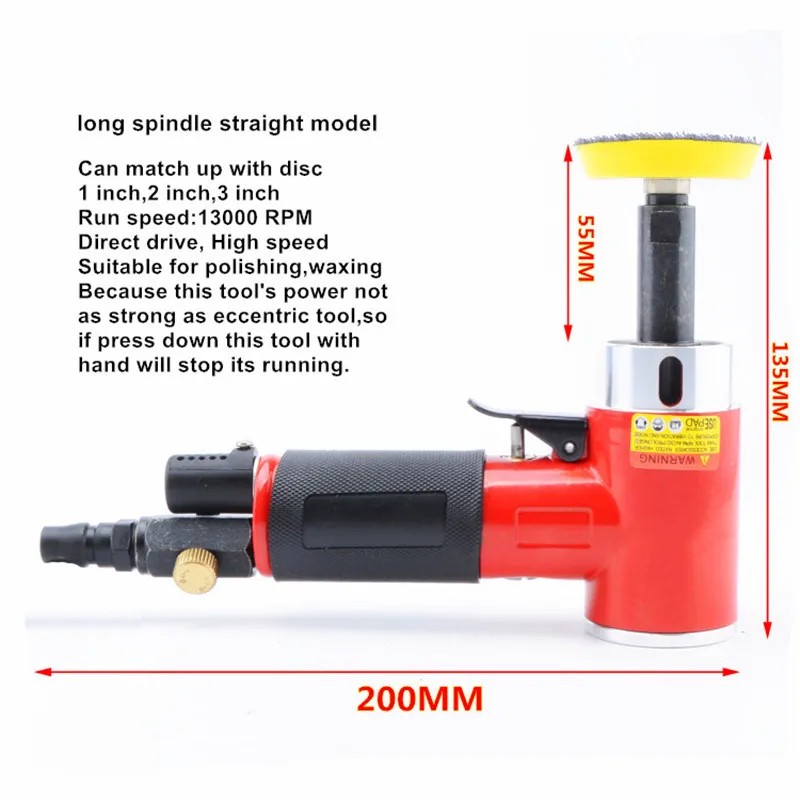 1 дюйм 90 градусов маленький пневматический полировщик прямой центриситет