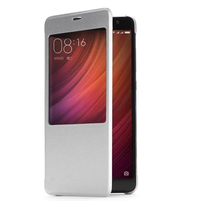 xiaomi Redmi Pro Чехол 5," флип умный дисплей кожаный чехол для xiaomi hongmi pro Redmi Pro Helio x20 x25 чехол s - Цвет: Серебристый