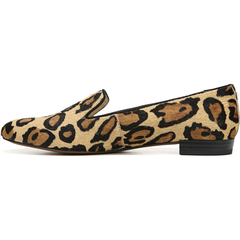Spring Leopard-Print Flats Shoes Woman Round Toe Animal Prints Loafers Large Size 12 13 For Ladies Adult Footwear Sexy 2019 | Обувь