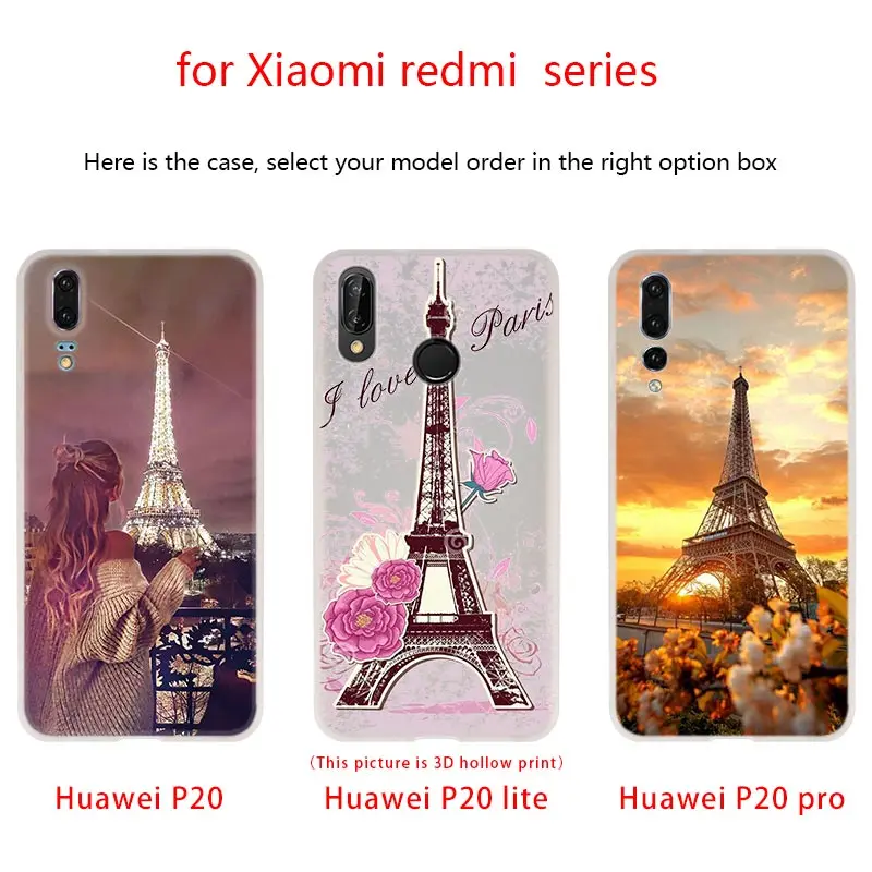 Франция Париж Эйфелева башня ТПУ чехол для телефона мягкие чехлы Huawei P40 P30 P20 Pro P10 P9