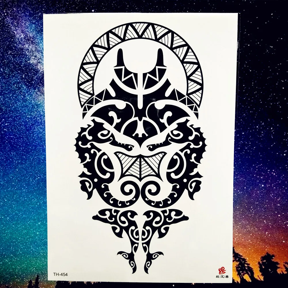 

REJASKI Robotic Arm Mechanical Wolf Tiger Temporary Tattoo Sticker Waterproof Fake Tatoos Body Art Black Tatoo Men Totem
