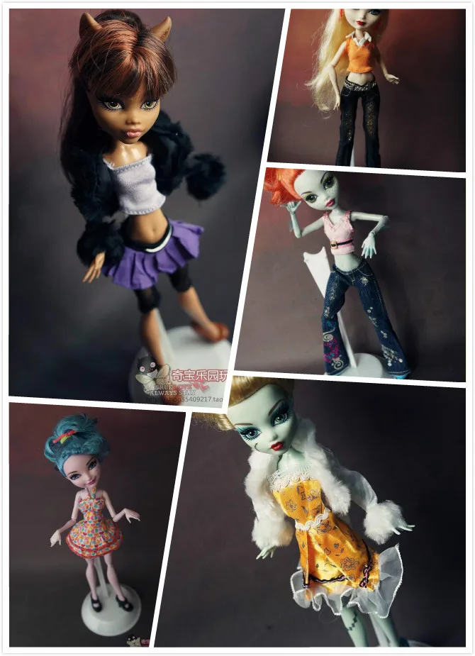 Оптовая продажа 15 шт./лот Одежда для кукол Monster High модный костюм оригинальная