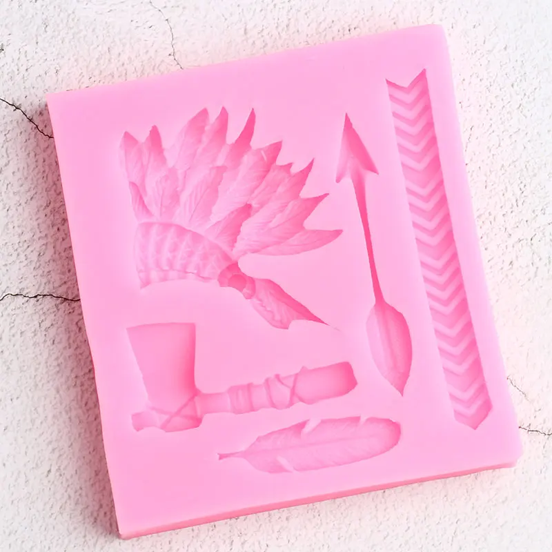 Силиконовая форма в виде стрелы Листьев Ax перья искусственные украшения для