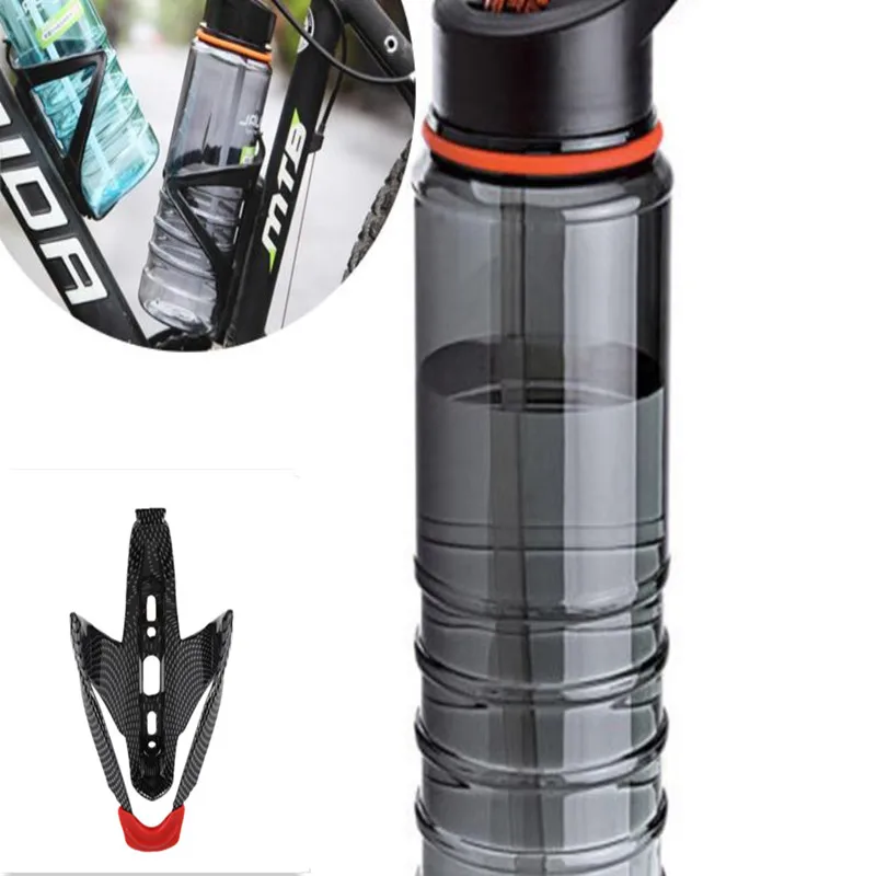 Соломенная бутылка для воды спортзала велосипедная случайный цвет держатель