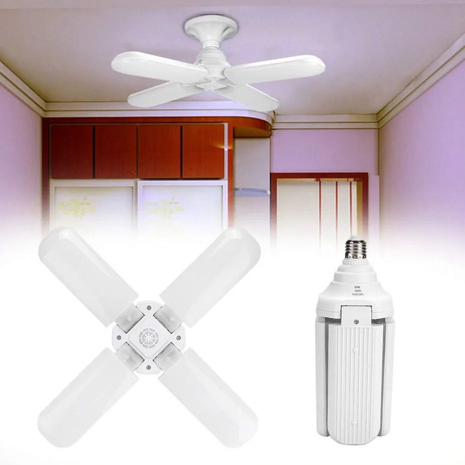 

45W/60W Foldable Led Ceiling Light LED Lamp E27 LED Bulb AC95-265V Waterproof Indoor Ceiling Lamp For Living Room Bedroom