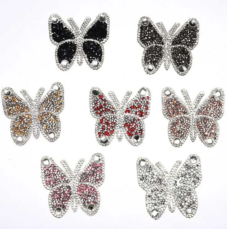 3 шт. Стразы с бабочкой патчи для утюга одежды шляп сделай сам Алмазный черный