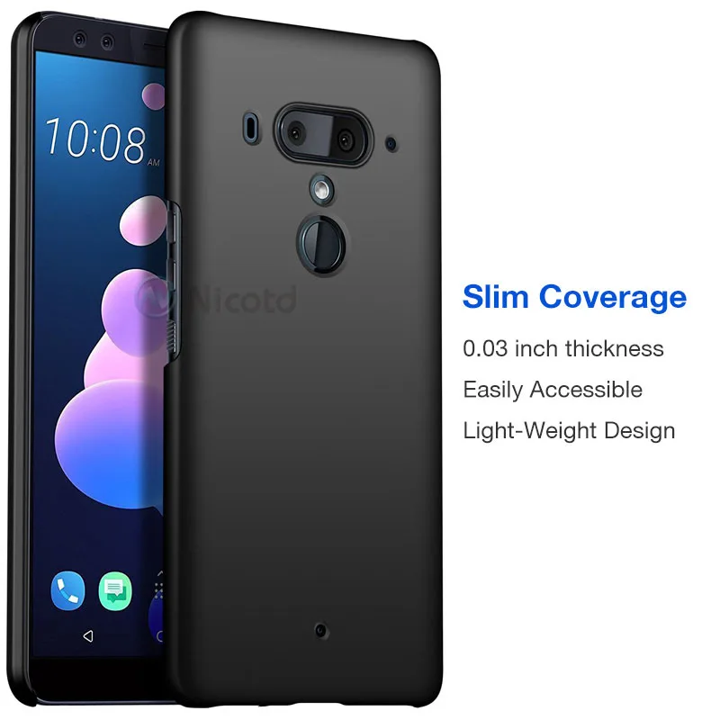 Роскошный пластиковый матовый чехол для телефона HTC U12 + 6 0 дюйма супер тонкий