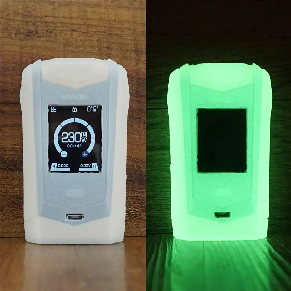 luminous Текстурированный силиконовый чехол для SMOK Species 230W TC Mod vape Kit, чехол-накладка, наклейка, защитный чехол для SMOK Species 230W - Цвет: luminous