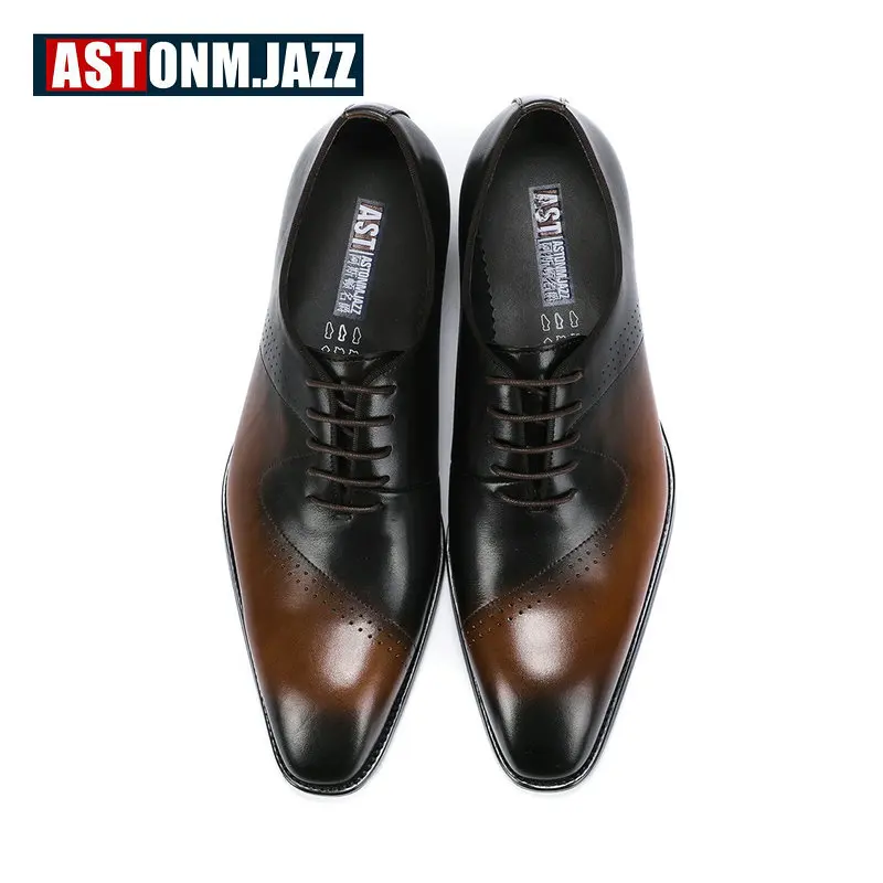 Мужская кожаная повседневная обувь дышащая из натуральной кожи мужские