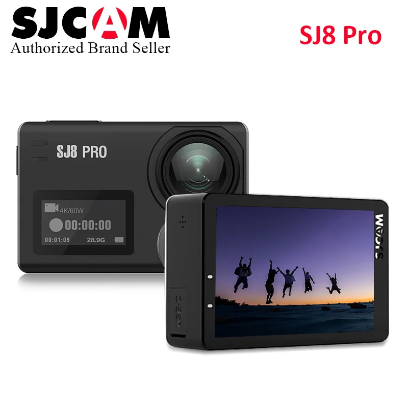 Корейская Экспресс оригинальная Спортивная камера SJCAM SJ8 Pro 4K 60fps, водонепроницаемая, анти-встряхивание, двойной сенсорный экран, WiFi, Экшн-камера, полный комплект