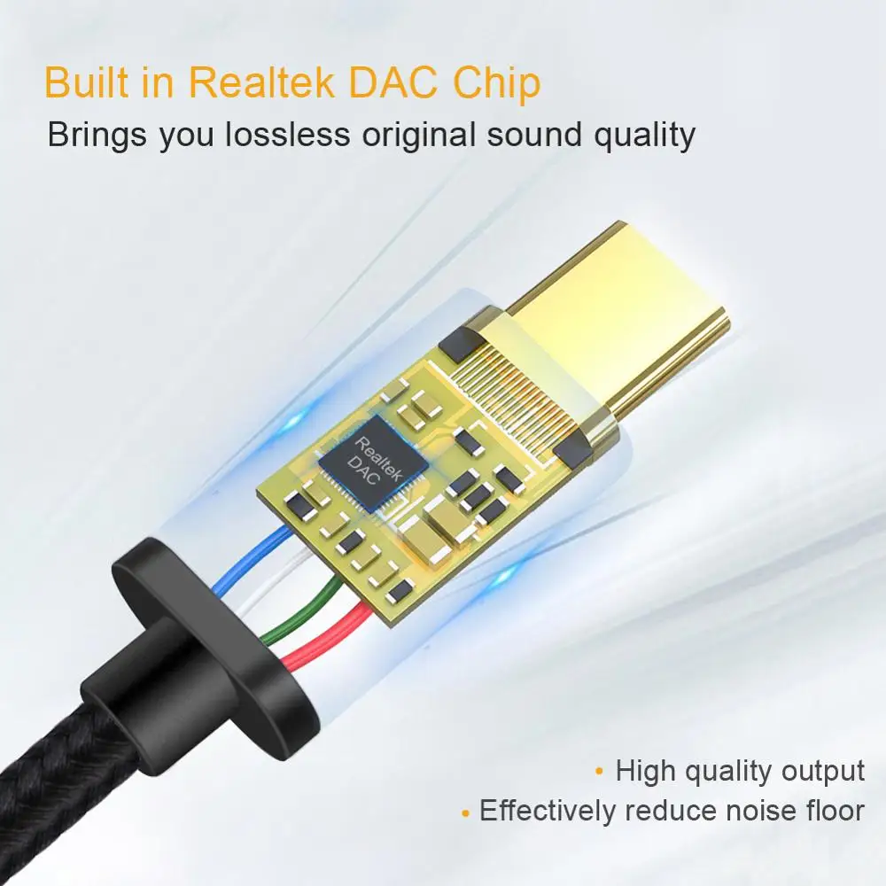 Адаптер USB C к 3 5 мм Aux (чипсет Realtek DAC) конвертер CableCreation 0 ft Type для микрофона|Адаптеры