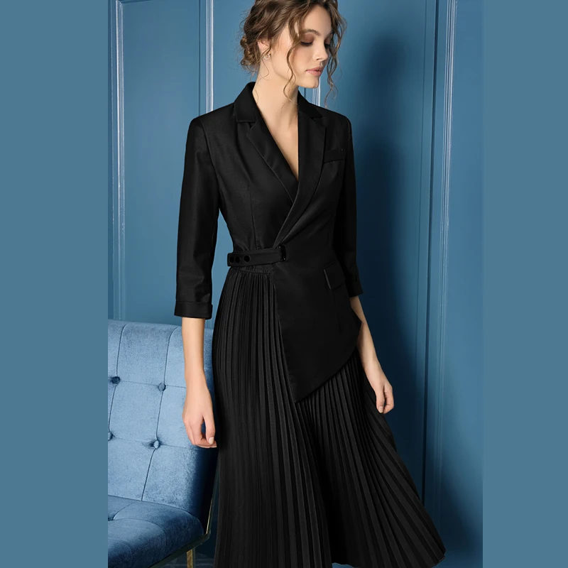 Оригинальные модельные модные платья Zipipiyf офисное женское плиссированное