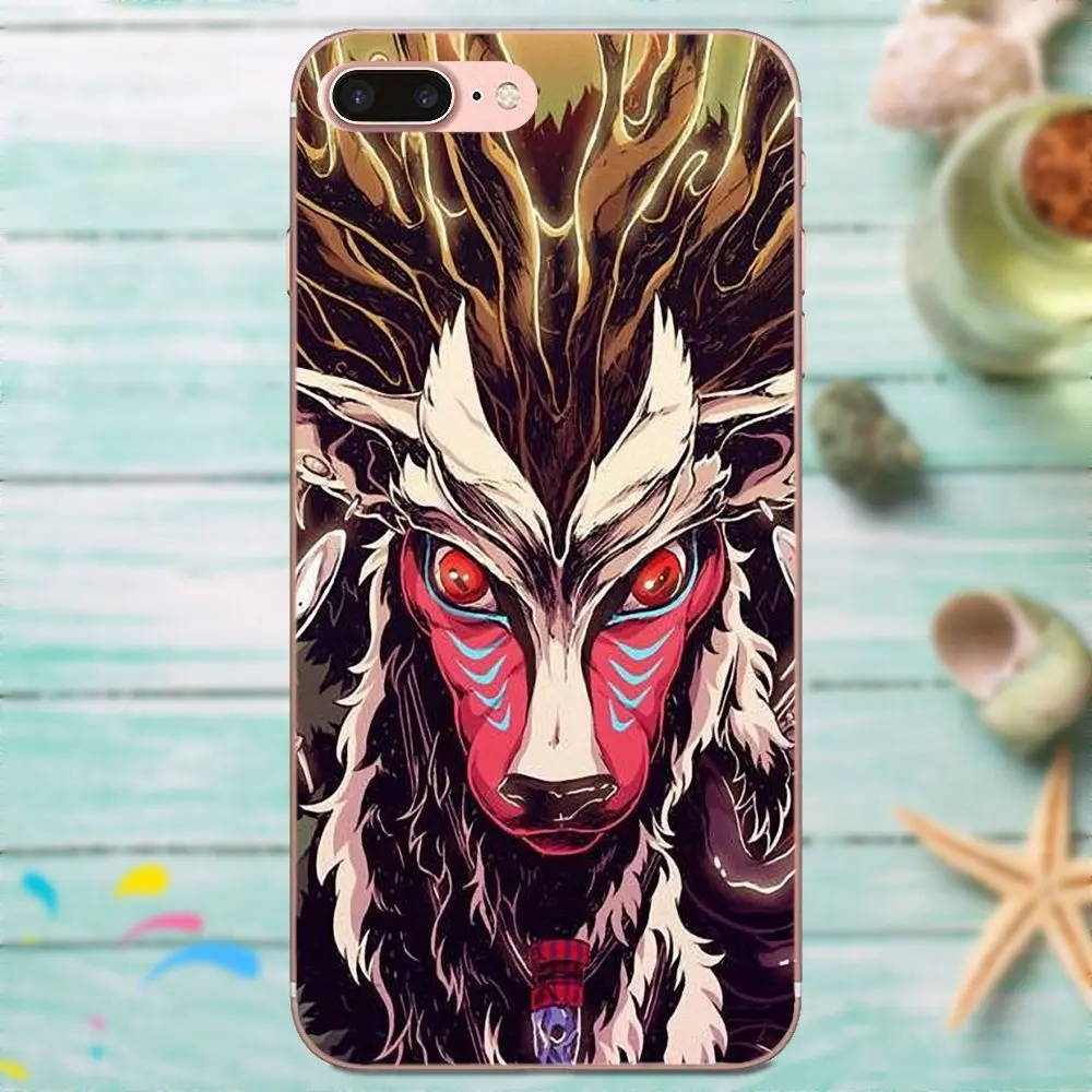 Мягкий чехол для телефона принцессы Mononoke Fan Art Apple iPhone 4 4S 5 5C 5S SE 6 6S 7 8 Plus X XS Max XR Custom