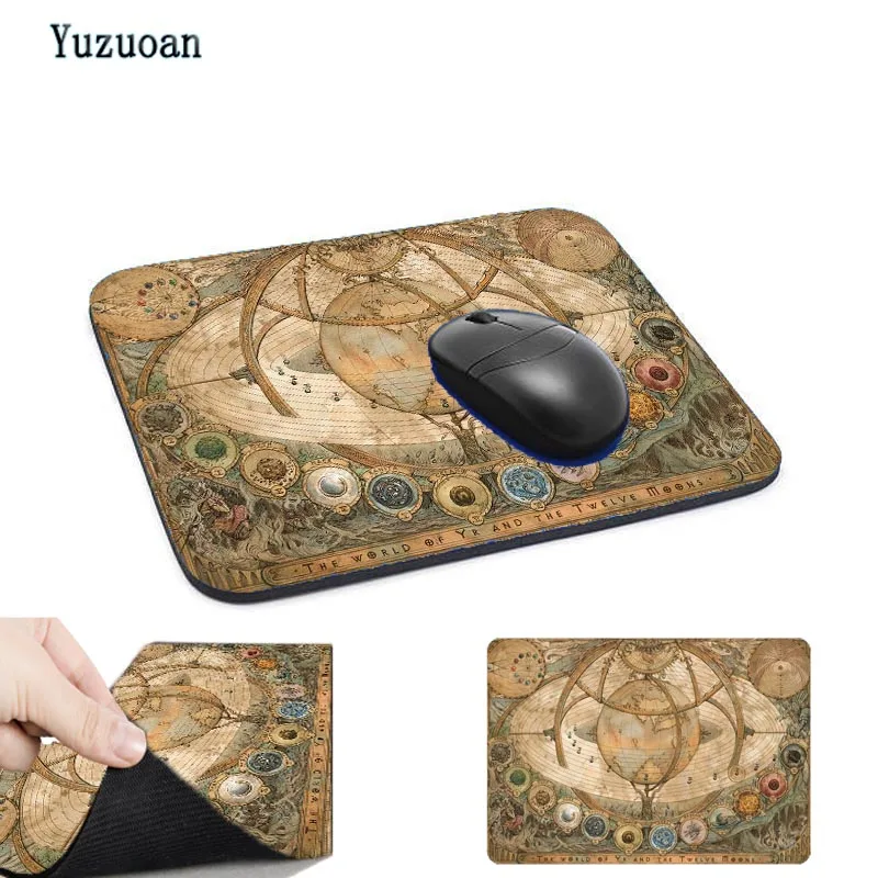 Yuzuoan 18X22CM 20X25CM or 25X29CM Three Kind Of Size Selection Silicone Custom Gaming Mouse Pad Map Mousepad | Компьютеры и офис