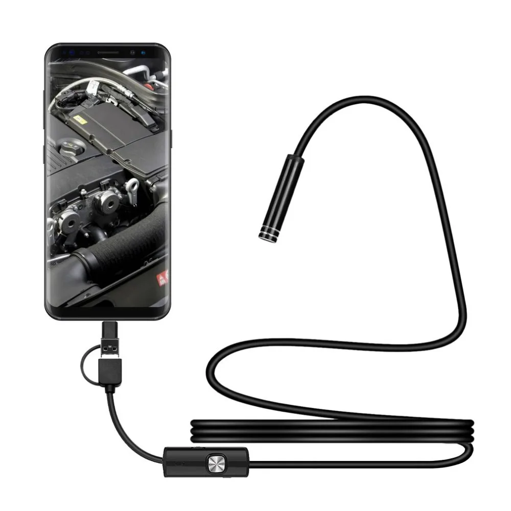 5 мм микро-usb Type-c USB 3-в-1 компьютер эндоскоп камера бороскоп трубка