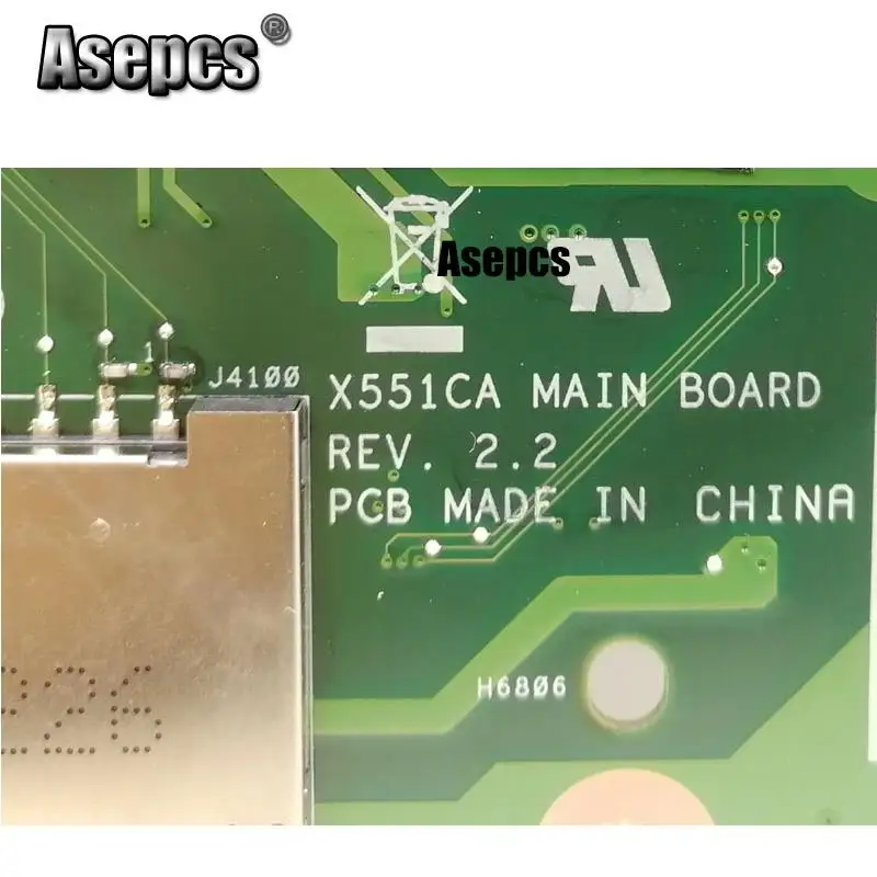Asepcs X551CA материнская плата для ноутбука ASUS X551CAP X551C X551 F551C F551CA тест оригинальная 1007U