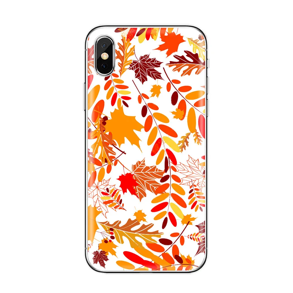 TPU D1305 Осенний оранжевый Хэллоуин Кукуруза лиса чехол для телефона для iPhone 11 PRO MAX 5S 6s 8 7 plus XR XS X P20 pro осень Тыква ТПУ силиконовый чехол - Цвет: TPU D1305