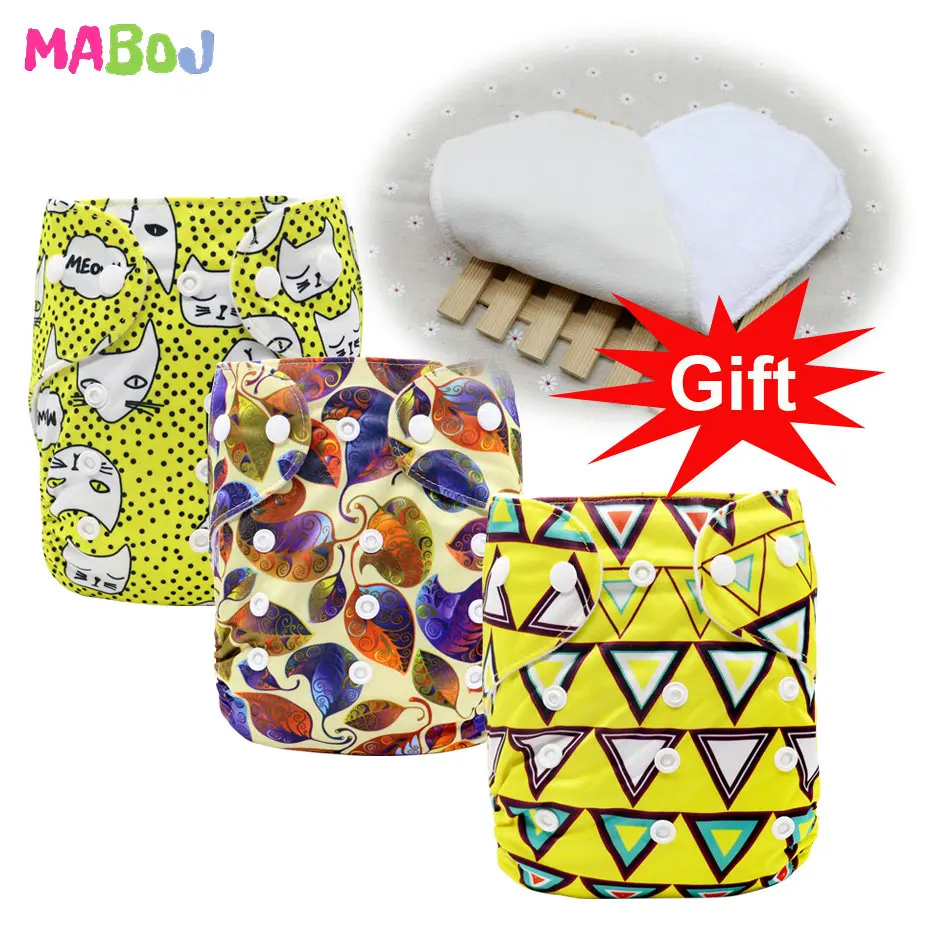 PD5-4-7-1 MABOJ Cloth Diapers Baby Pocket Cloth Diaper One Size Waterproof Nappy Reusable Cloth Nappies Set Washable Wholesale New - Цвет: PD5-4-7-1