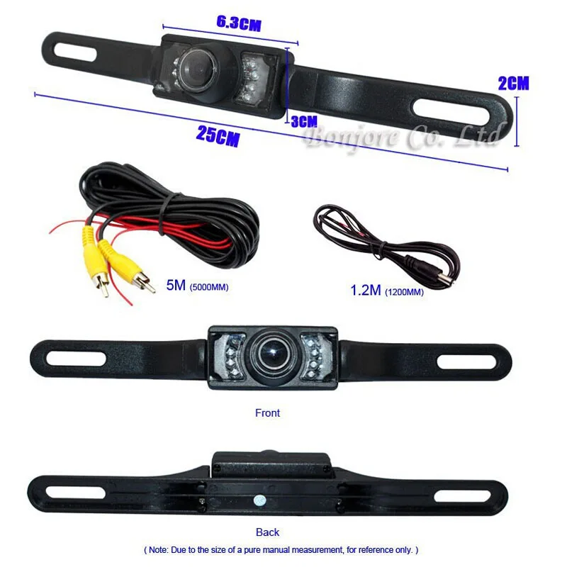 Система заднего вида Автомобильная с ЖК дисплеем 4 3 дюйма 800x480 Hd|license plate camera|reverse
