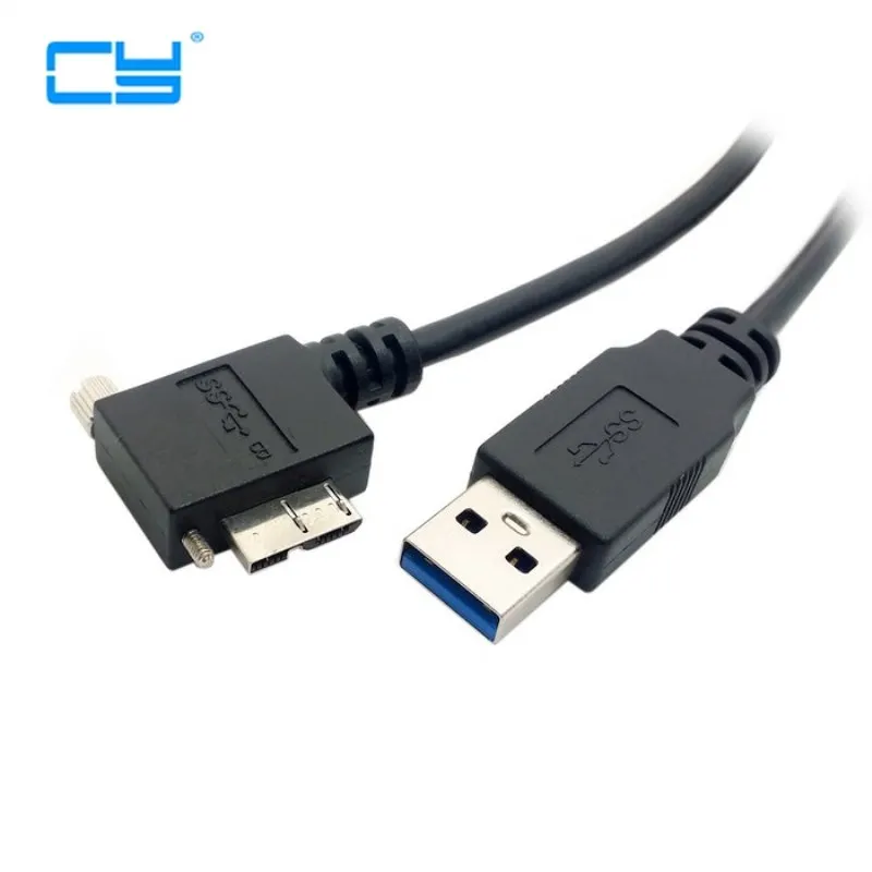USB 3 0 A Male к Micro B слева под углом 90 градусов кабель с фиксирующих винтов для Nikon D800