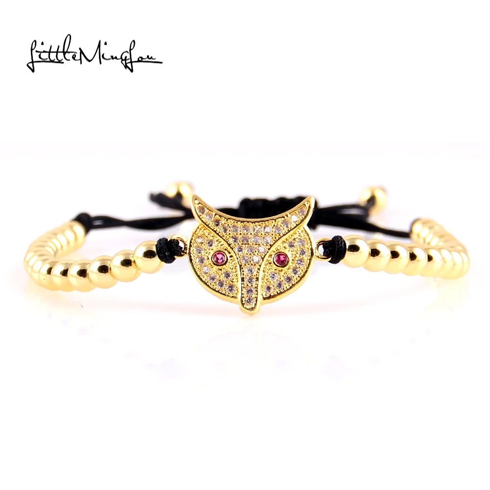 Маленькие MingLou Новый трендовый мужской браслет из бисера микро проложить CZ лиса
