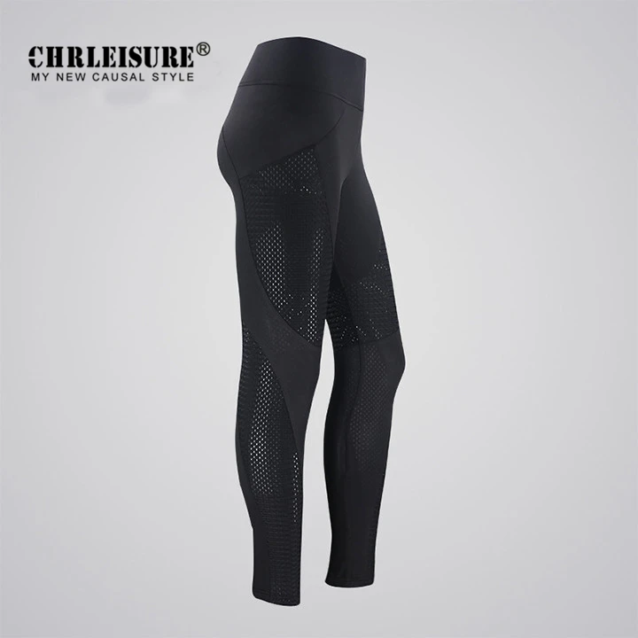Chrleisure, сетчатые леггинсы,, повседневные, сочетающиеся цвета, обычные брюки, полиэфирные, трикотажные леггинсы средней длины, женские, для тренировок