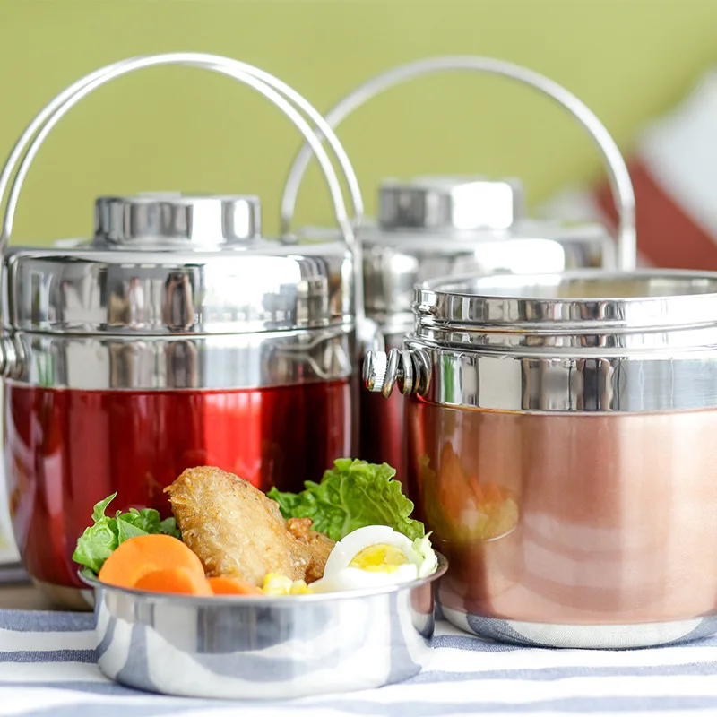 Ланч бокс из нержавеющей стали 2 слоя Bento box пищевой контейнер кухонный столовый