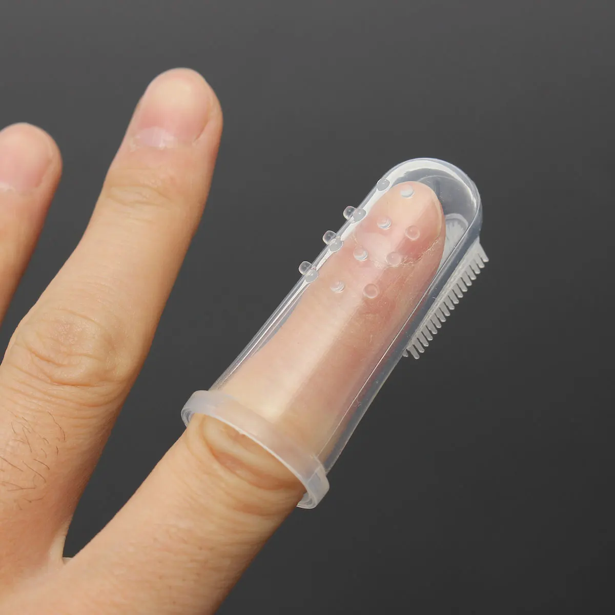 5 компл./лот Мягкая силиконовая безопасная детская зубная щетка для пальцев