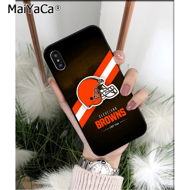 MaiYaCa Cleveland Browns TPU мягкий черный чехол для телефона, чехол для Apple iPhone 8 7 6 6S Plus X XS MAX 5 5S SE XR мобильных телефонов