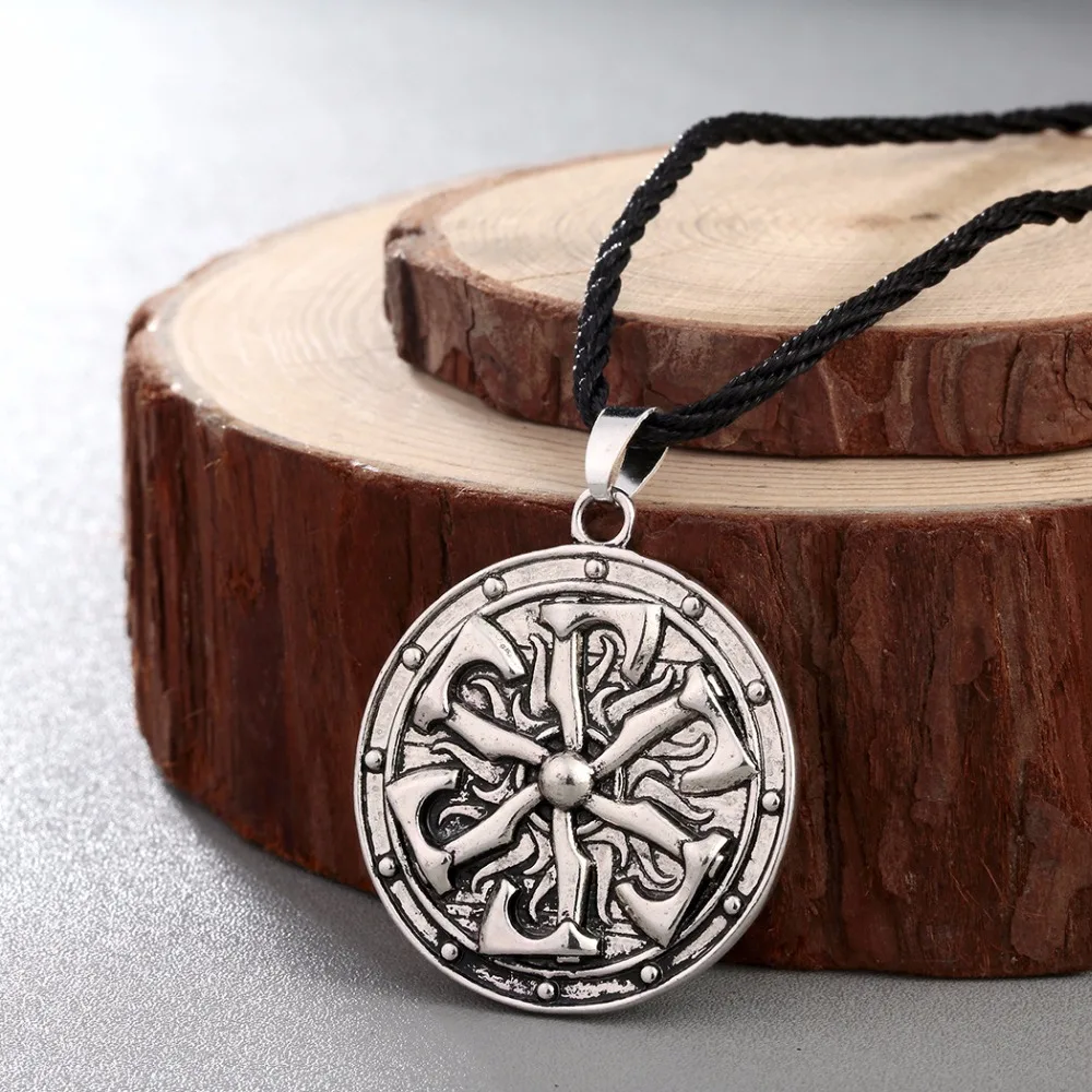 Ностальгический щит грома перунь славянский амулет с топором мужские украшения