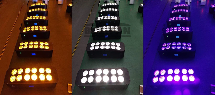 Новый Яркий беспроводной УФ светильник RGBWA 12x18 Вт светодиодный настенный DMX Wifi для
