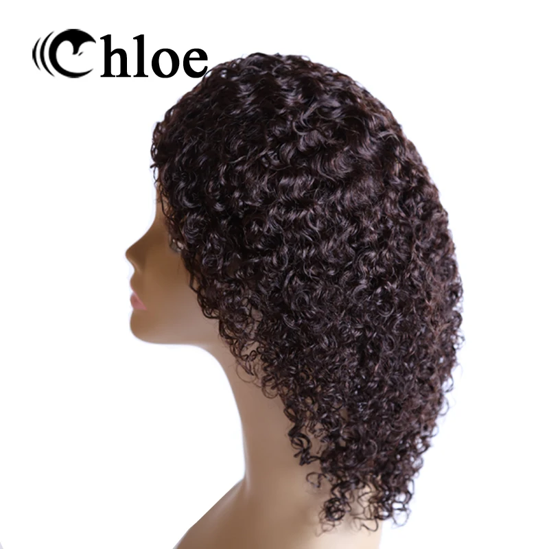 Chloe 100% человеческие волосы парики бразильские Remy Вьющиеся Волнистые кружевные