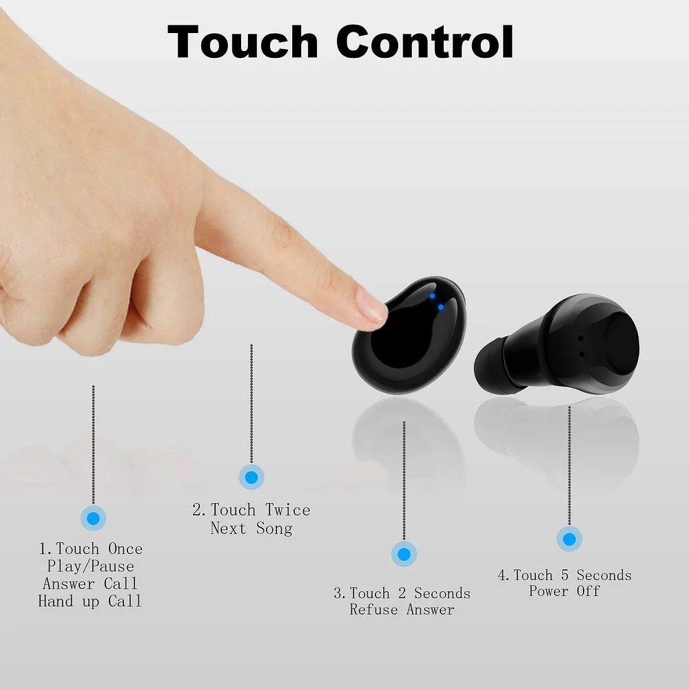 YTOM YT6 TWS True Bluetooth 5,0, гарнитура, беспроводные наушники, наушники с супер басами, чистый микрофон для IOS, xiaomi, смартфона, спорта