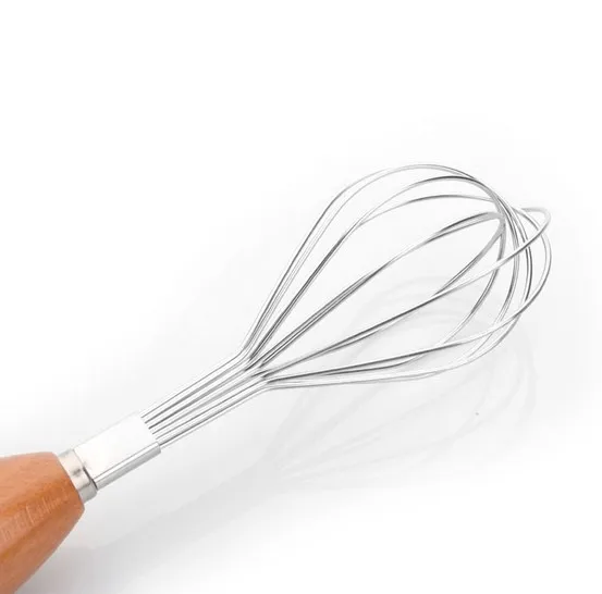 1 шт. нержавеющая сталь улыбающееся лицо деревянная ручка венчик яйцо блендер для