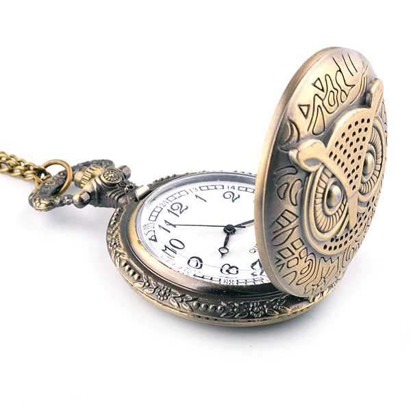selling Owl pendant necklace retro queen relief pocket watch European and American gentleman gift|watch package|watch qwatch shamballa |
