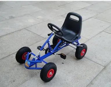 Детская педаль Go Kart Ride на резиновых колесах Спортивные Гоночные Игрушки Трайк-автомобиль RICCO - Цвет: Синий