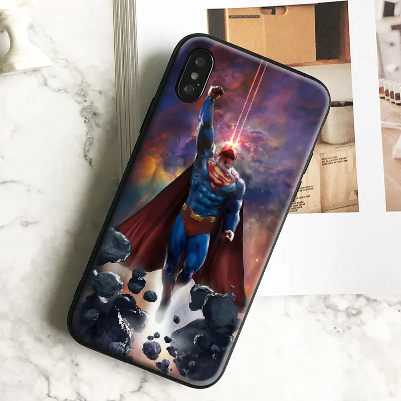 Символ Супермена DC закаленное стекло Мягкий силиконовый чехол для телефона samsung Galaxy S7 Edge S8 S9 S10e S10 Plus Note 8 9 10 PLUS