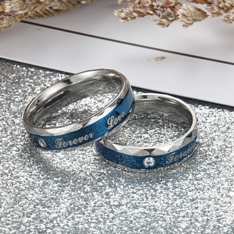 Классические обручальные кольца Rainso Romatic для мужчин и женщин с цирконом стразы