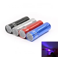 wholesale 500pcslot 9 led multifunction torch led flashlight with uv cash detector can customize logo sn373
