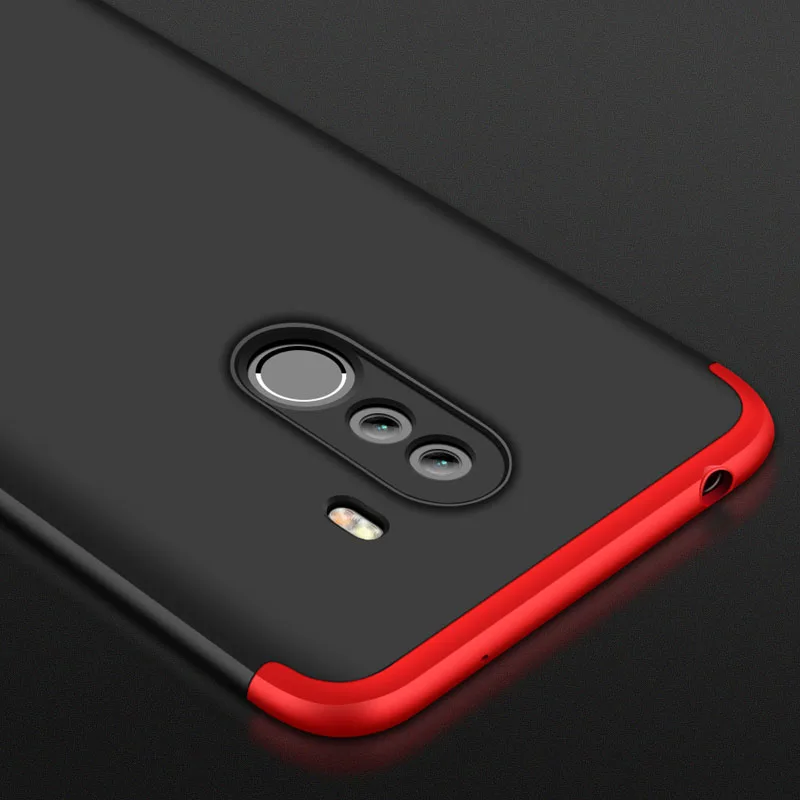 Чехол GKK для Xiaomi Pocophone F1 чехол 3 в 1 360 полная защита противоударный жесткий из