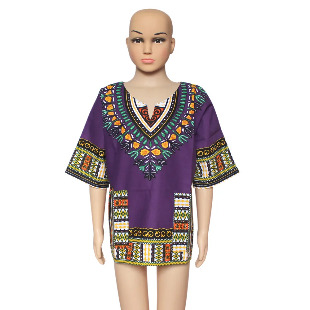 new purple Mr hunkle детская новая Дизайн традиционные африканские Костюмы Дашики Печать платье Размеры XXS-XL - Цвет: new purple