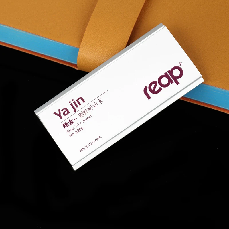 Reap 7011 имя держатель значка булавки/магниты металлическое имя значок в форме пластины держатель карты имя тег - Цвет: 70x30 pin