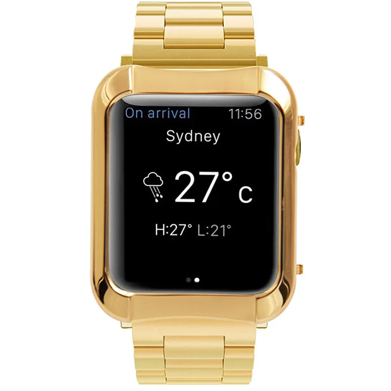 Позолоченный чехол для Apple watch алюминиевый apple 24K|Бамперы| |