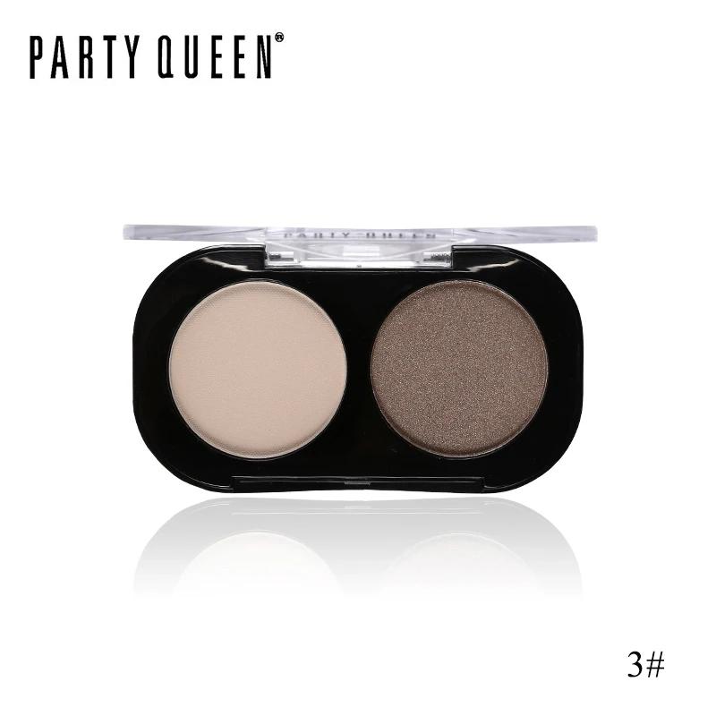 03 Party Queen Shimmer Matte 2 вида цветов Палитра теней для век Косметика телесный Пигмент Макияж интенсивный блеск цвет земли дымчатые тени для век - Цвет: 03