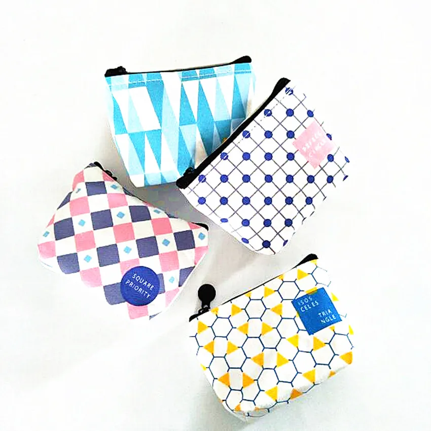 M123 2017 Индивидуальные женские кошельки качественные холщовые с геометрическим