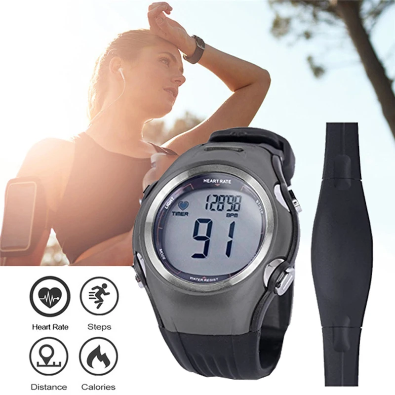 Waterproof Heart Rate Monitor Watch Outdoor Fitness Pulse Wireless polar sport Running Watch HRM Chest Strap Pulsometer