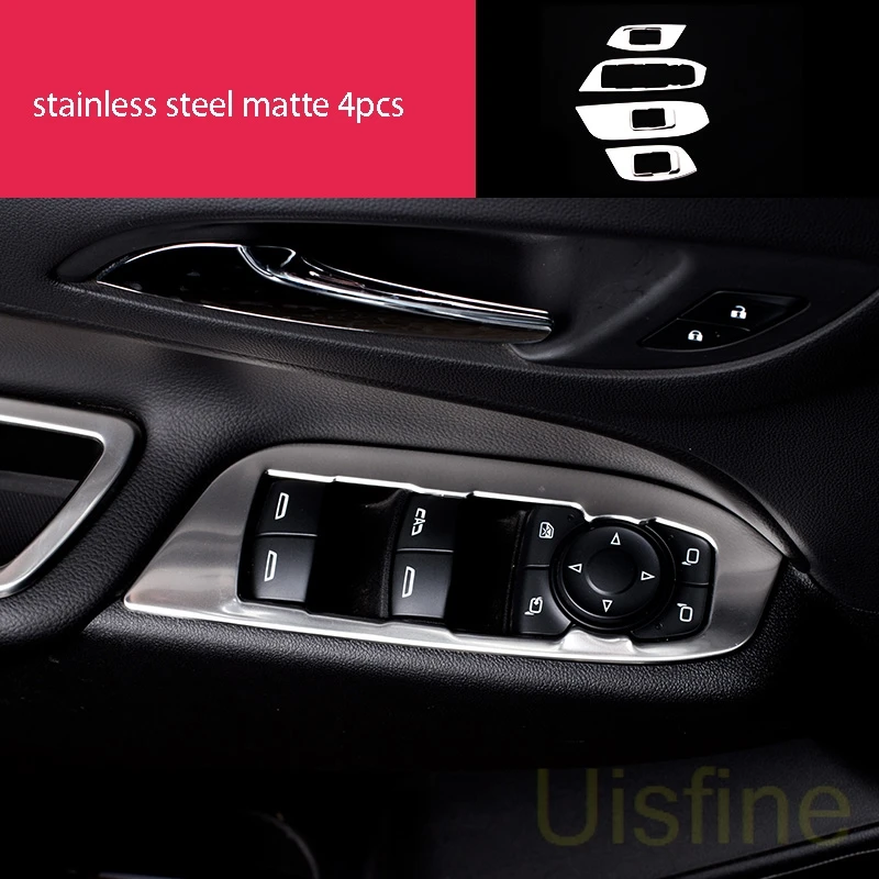 stainless matte 4pcs Матовая Внутренняя подъемная панель из нержавеющей стали, центральное управление, Воздушная розетка, декоративная для Chevrolet Equinox - Цвет: stainless matte 4pcs